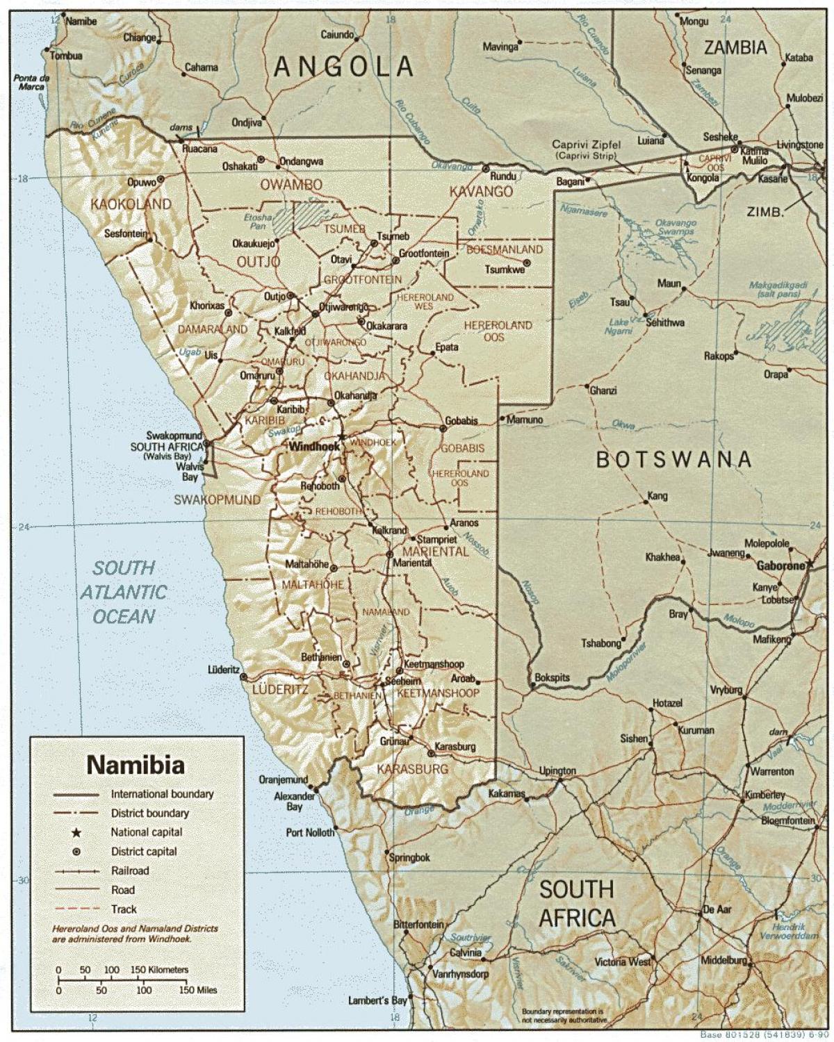 지도의 나미비아 팜