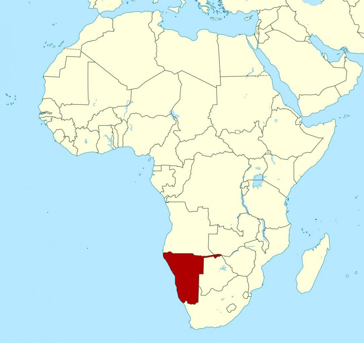 지도의 나미비아프리카