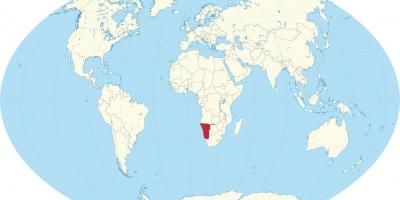 나미비아에 위치하는 세계 지도